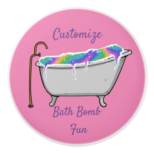 Bath Bomb Babe Thunder_Cove Keramikknauf (Vorderseite)