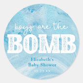 Bath Bomb Baby Dusche Runder Aufkleber (Vorderseite)