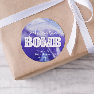 Bath Bomb Babydusche - Tag Runder Aufkleber