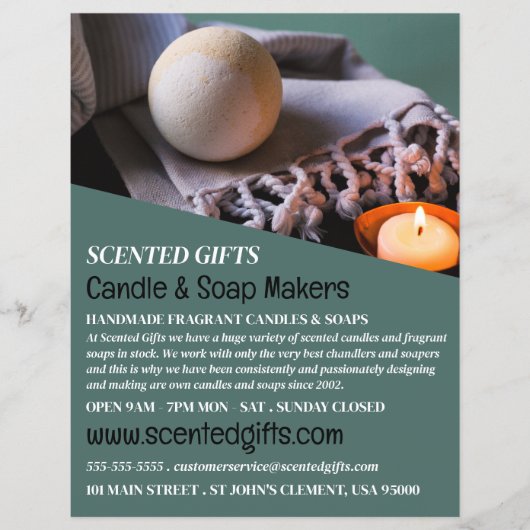 Bath Bomb & Candle, Candle & Soap Maker Werbung Flyer (Vorne)