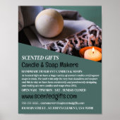 Bath Bomb & Candle, Candle & Soap Maker Werbung Poster (Vorne)