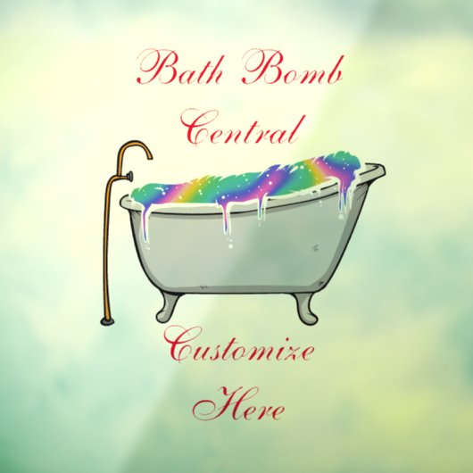Bath Bomb Central Thunder_Cove Fensteraufkleber (Blatt 3)