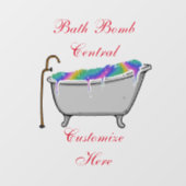 Bath Bomb Central Thunder_Cove Fensteraufkleber (Blatt)
