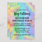 Bath Bomb Geburtstagsparty Einladung (Vorne/Hinten)