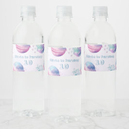 Bath bomb gender neutral birthday party wasserflaschenetikett