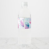 Bath bomb gender neutral birthday party wasserflaschenetikett (Rückseite)