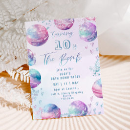 Bath bomb making birthday party einladung