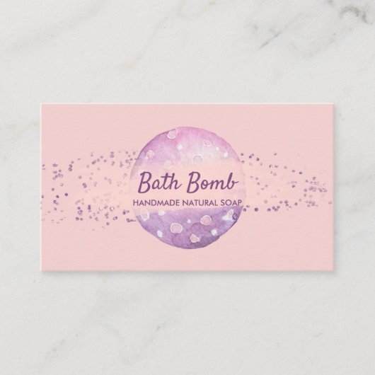 Bath Bomb Natural Soap Spa Sauna Visitenkarte (Vorderseite)