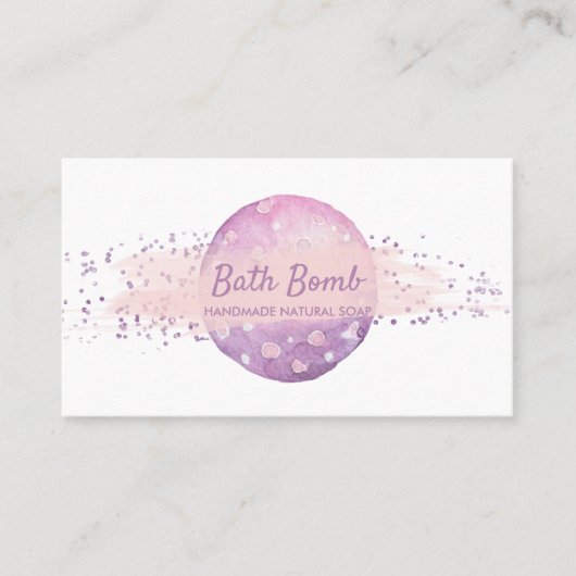 Bath Bomb Natural Soap Spa Visitenkarte (Vorderseite)