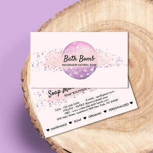 Bath Bomb Natural Soap Wellness-Center Bio Visitenkarte