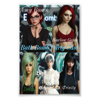 Bath Bomb Party Cast Print Fotodruck