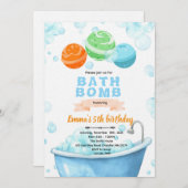 Bath bomb Party Invitation Einladung (Vorne/Hinten)