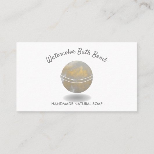 Bath Bomb Wellness-Center Natural Soap Gold Wellne Visitenkarte (Vorderseite)