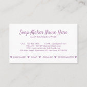 Bath Bomb Wellness-Center Natural Soap Visitenkarte (Rückseite)