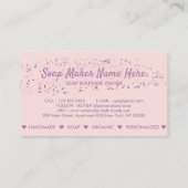 Bath Bombe Natural Soap Wellness-Center Pink Visitenkarte (Rückseite)