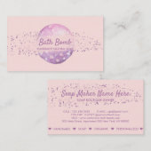 Bath Bombe Natural Soap Wellness-Center Pink Visitenkarte (Vorne/Hinten)
