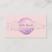 Bath Bombe Natural Soap Wellness-Center Pink Visitenkarte (Vorderseite)