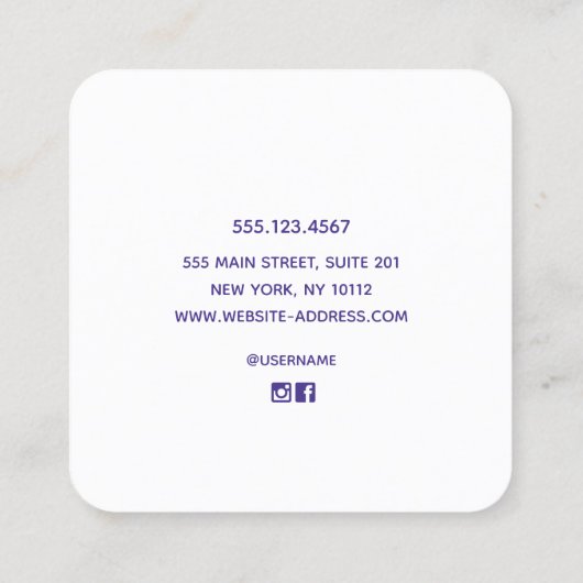 Bath Bombs Calling Card Telefonnummerkarte (Rückseite)