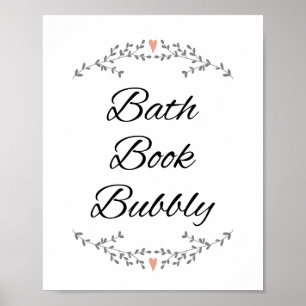Bath Book Bubbly Bubbly Wall Print Poster