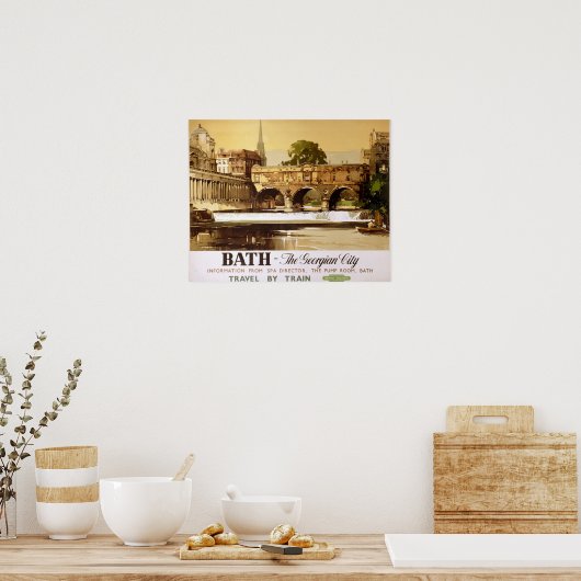 Bath British Railway Vintage Travel Poster (Küche)