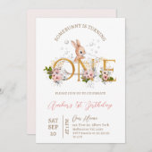 Bath einige Sonne dreht einen 1. Geburtstag Einladung (Vorne/Hinten)