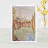 Bath, England Card Karte (Gelbe Blume)