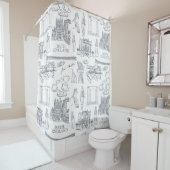 Bath, England Toile Style pattern, Jane Austen Duschvorhang (Beispiel)