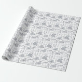 Bath, England Toile Style pattern, Jane Austen Geschenkpapier (Ungerollt)