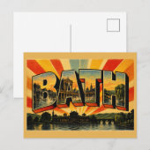 Bath England Vintage Reise Kunst Postkarte (Vorne/Hinten)