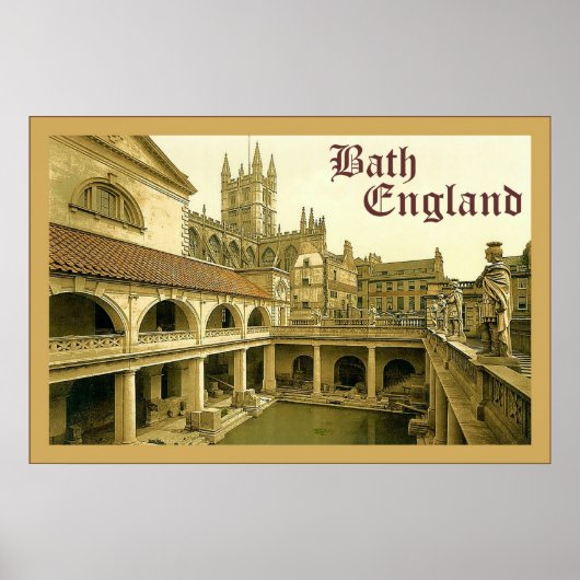 Bath ~ England ~ Vintage Travel Poster (Vorne)