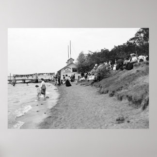 Bath House, Bois Blanc Island, MI 1903 Poster