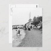 Bath House, Bois Blanc Island, MI 1903 Postkarte (Vorne/Hinten)