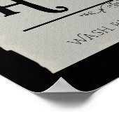 Bath House Lavatory Wash Rinse Dry Wiederholung Poster (Ecke)