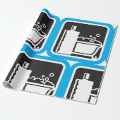 Bath Icon Wrapping Paper Geschenkpapier (Ungerollt)