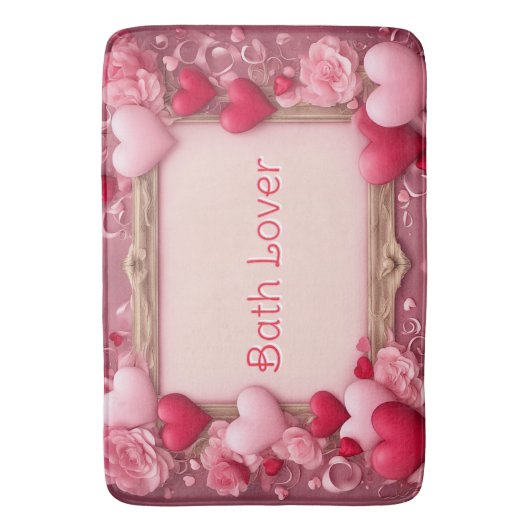 Bath Lover Valentine Badematte (Vorderseite Vertikal)
