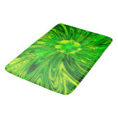Bath Mat Abstrakt Lines Green Blume Badematte (Schrägansicht)
