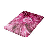 Bath Mat Abstrakt Lines Lila Blume Badematte (Schrägansicht)