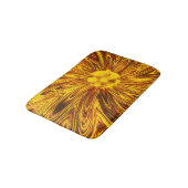 Bath Mat Abstrakte Linien Gelbe Blume Badematte (Schrägansicht)