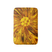 Bath Mat Abstrakte Linien Gelbe Blume Badematte (Vorderseite Vertikal)