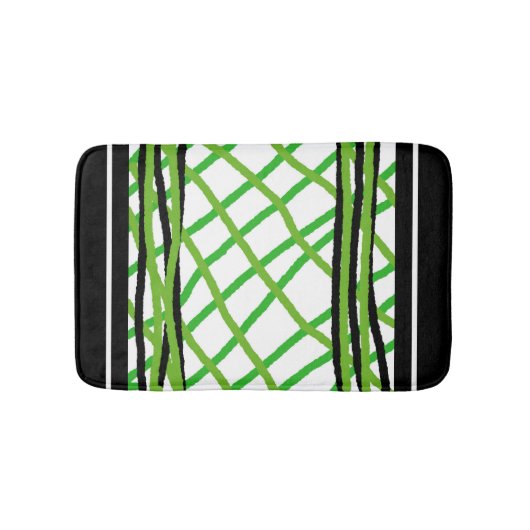 Bath Mat Black und Green Weave Badematte (Vorderseite)