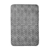 Bath Mat Black White Hexagon Geometric Pattern Badematte (Vorderseite Vertikal)