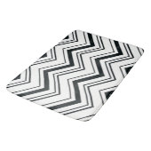 Bath Mat/Black/White Zig Zags Badematte (Schrägansicht)