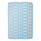 Bath Mat, Blue & White Classic Muster Badematte (Vorderseite Vertikal)