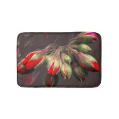 Bath Mat Blüte rot und dunkel Badematte (Vorderseite)