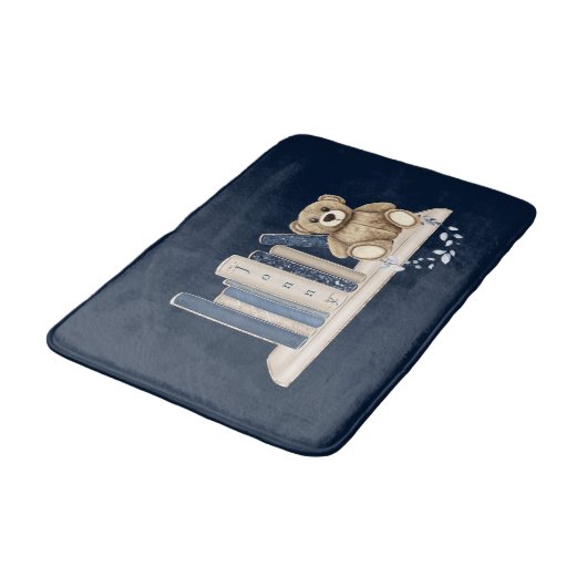 Bath Mat Boy's Books and Teddy Bar Opt 2 Badematte (Schrägansicht)