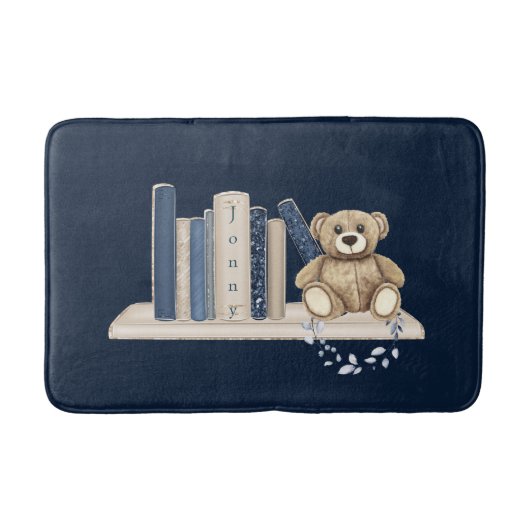 Bath Mat Boy's Books and Teddy Bar Opt 2 Badematte (Vorderseite)