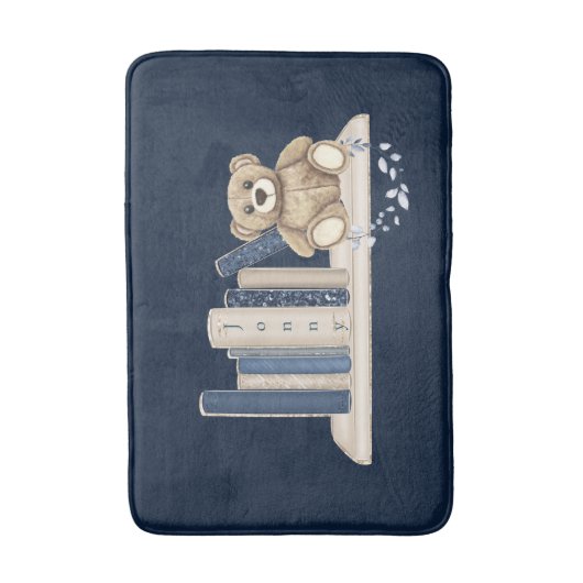 Bath Mat Boy's Books and Teddy Bar Opt 2 Badematte (Vorderseite Vertikal)