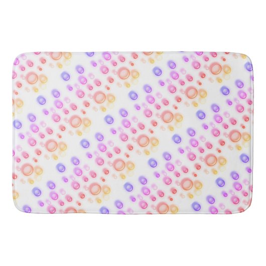 Bath Mat - Bubbles in Pinks and Blues Badematte (Vorderseite)