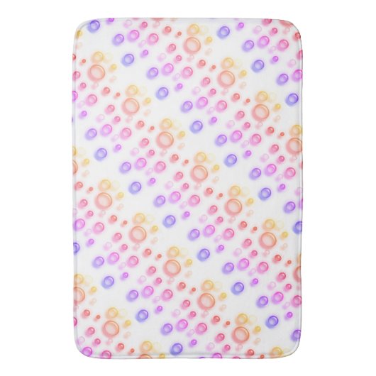 Bath Mat - Bubbles in Pinks and Blues Badematte (Vorderseite Vertikal)