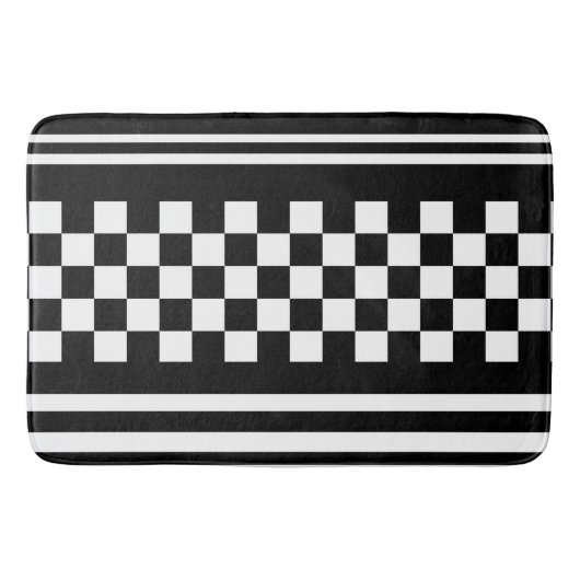 Bath Mat/Checked and Strips Badematte (Vorderseite)